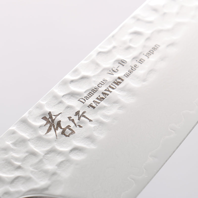Sakai Takayuki Rinnou VG10 33 Layer Damascus Kengata Santoku Japanese Knife 160mm Red Lacquered Handle - Japannywholesale