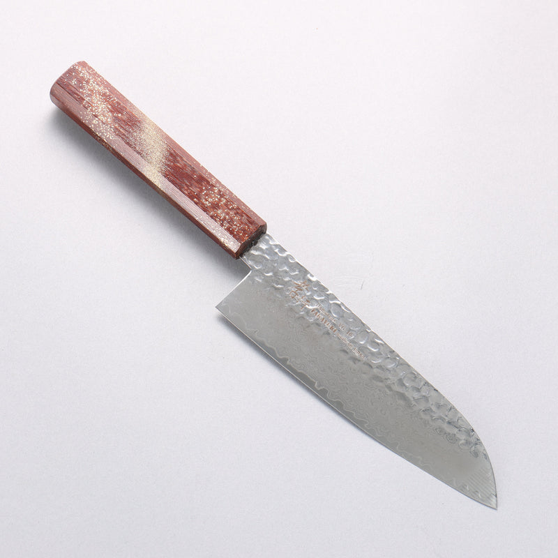 Sakai Takayuki VG10 33 Layer Damascus Santoku 170mm Live oak Lacquered (Seiren) Handle - Japannywholesale