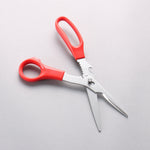 Top Products Multi-purpose kitchen scissors with floating tip Stainless Steel Red Plastic Handle 70 x 200 x 15mm - Japannywholesale