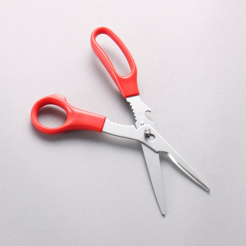 Top Products Multi-purpose kitchen scissors with floating tip Stainless Steel Red Plastic Handle 70 x 200 x 15mm - Japannywholesale
