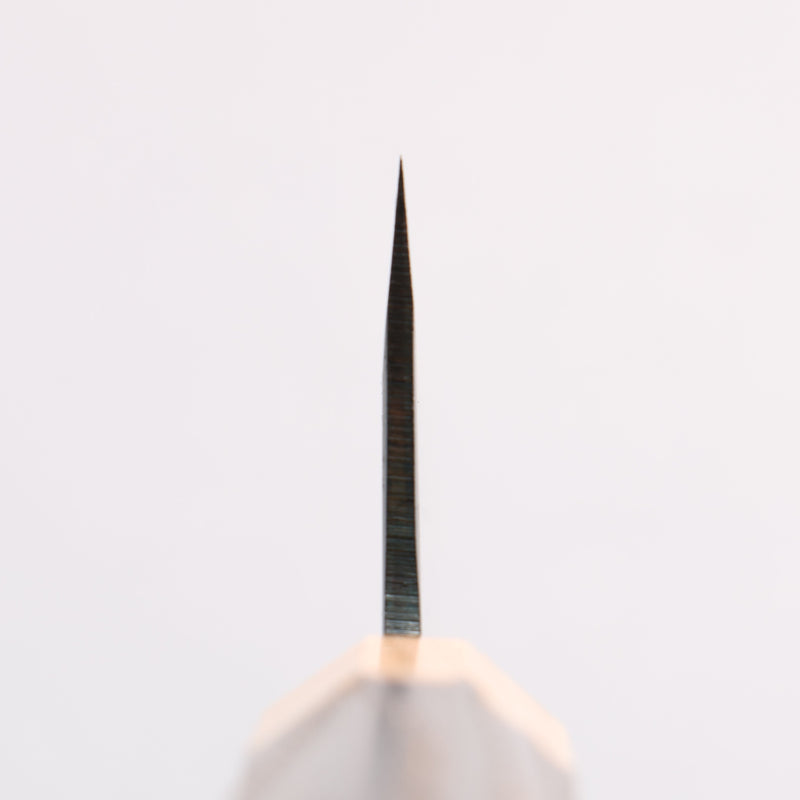 Seisuke Blue Super Black Finished Bunka 180mm Burnt Chestnut (ferrule: Cherry Wood) Handle - Japannywholesale