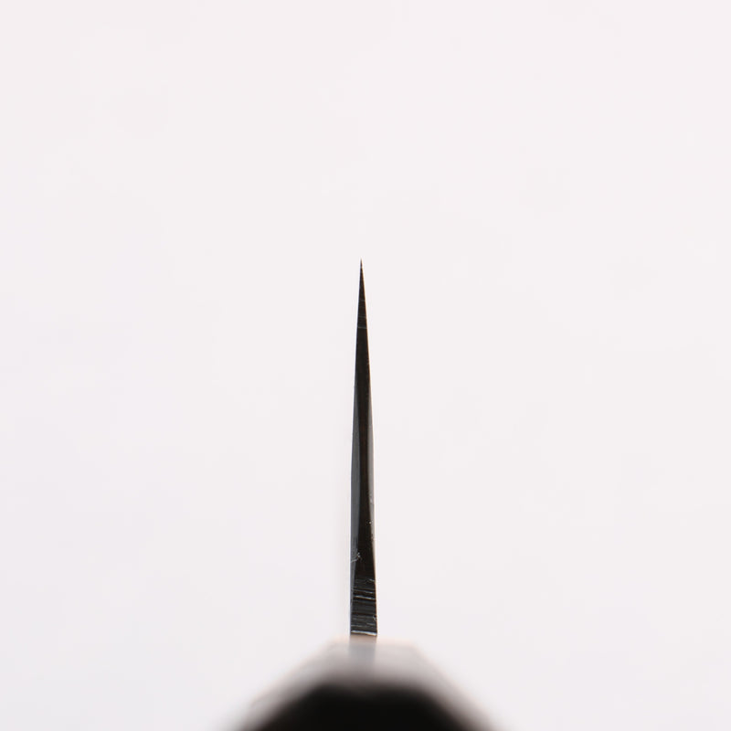 Seisuke Blue Steel No.1 Black Finished Nakiri 165mm Burnt Chestnut (ferrule: Cherry Wood) Handle - Japannywholesale