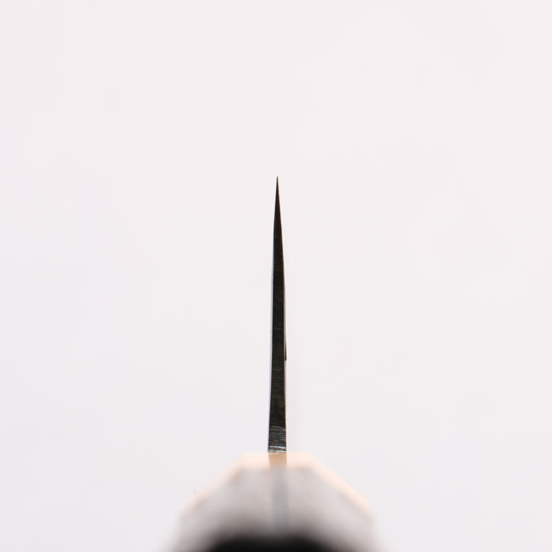 Seisuke Blue Steel No.1 Black Finished Santoku 165mm Burnt Chestnut (ferrule: Cherry Wood) Handle - Japannywholesale