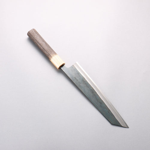 Seisuke Blue Super Black Finished Kiritsuke Gyuto 210mm Burnt Chestnut (ferrule: Cherry Wood) Handle - Japannywholesale