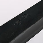 Seisuke Blue Super Black Finished Kiritsuke Gyuto 210mm Burnt Chestnut (ferrule: Cherry Wood) Handle - Japannywholesale