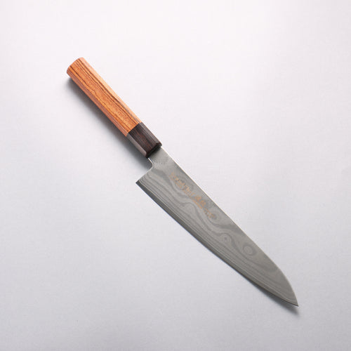 Sakai Takayuki Grand Chef Hamon Böhler SP Steel 45 Layer Damascus Gyuto 210mm Rosewood (Ferrule: Black Pakka Wood) Handle - Japannywholesale