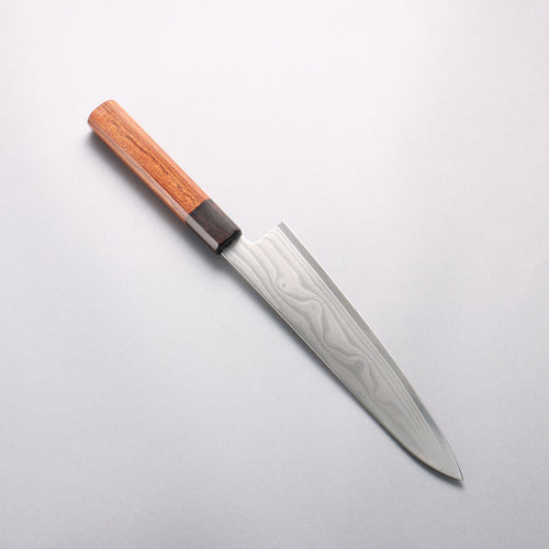 Sakai Takayuki Grand Chef Hamon Böhler SP Steel 45 Layer Damascus Gyuto 210mm Rosewood (Ferrule: Black Pakka Wood) Handle - Japannywholesale