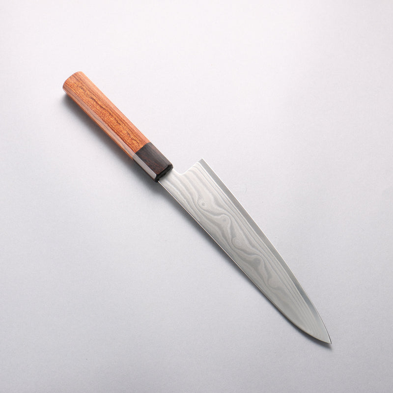 Sakai Takayuki Grand Chef Hamon Böhler SP Steel 45 Layer Damascus Gyuto 210mm Rosewood (Ferrule: Black Pakka Wood) Handle - Japannywholesale