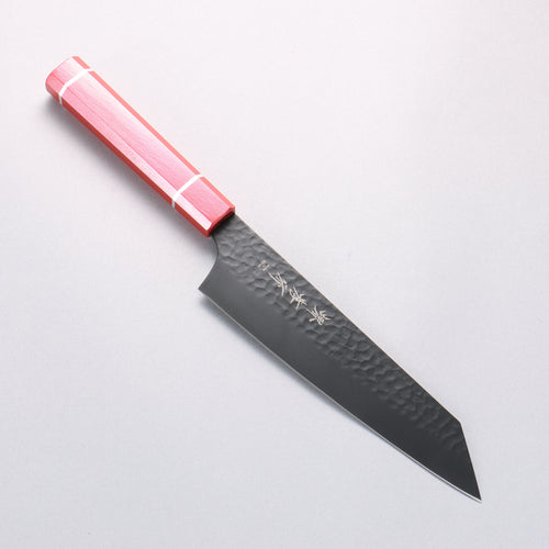Sakai Takayuki Kurokage VG10 Hammered Teflon Coating Kengata Gyuto 190mm Live oak Lacquered (Kouseki) Handle - Japannywholesale