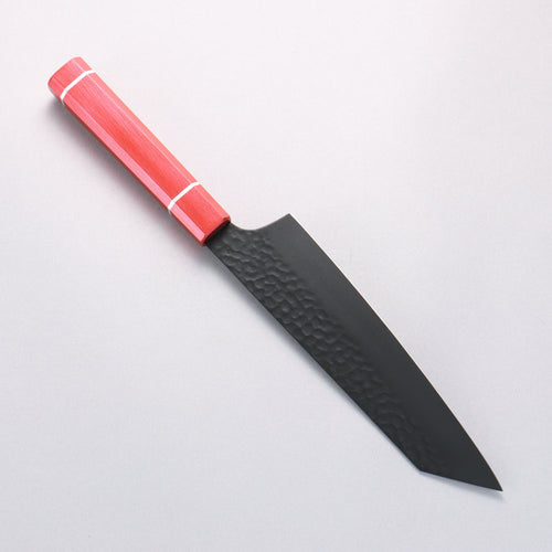 Sakai Takayuki Kurokage VG10 Hammered Teflon Coating Kengata Gyuto 190mm Live oak Lacquered (Kouseki) Handle - Japannywholesale