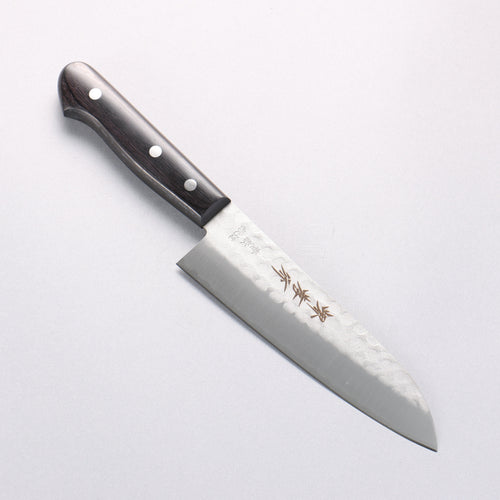 Sakai Takayuki Blue Steel Hammered 3 Layer Santoku 165mm - Japannywholesale