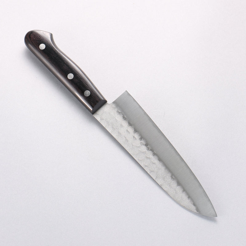 Sakai Takayuki Blue Steel Hammered 3 Layer Santoku 165mm - Japannywholesale