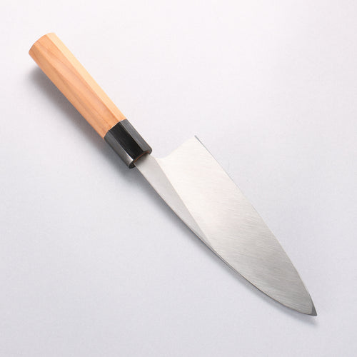 Sakai Takayuki Hakugin INOX Mirrored Finish Deba 180mm Yew tree Handle - Japannywholesale