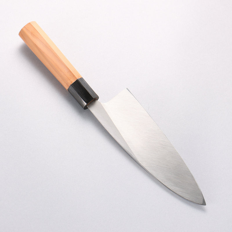 Sakai Takayuki Hakugin INOX Mirrored Finish Deba 180mm Yew tree Handle - Japannywholesale