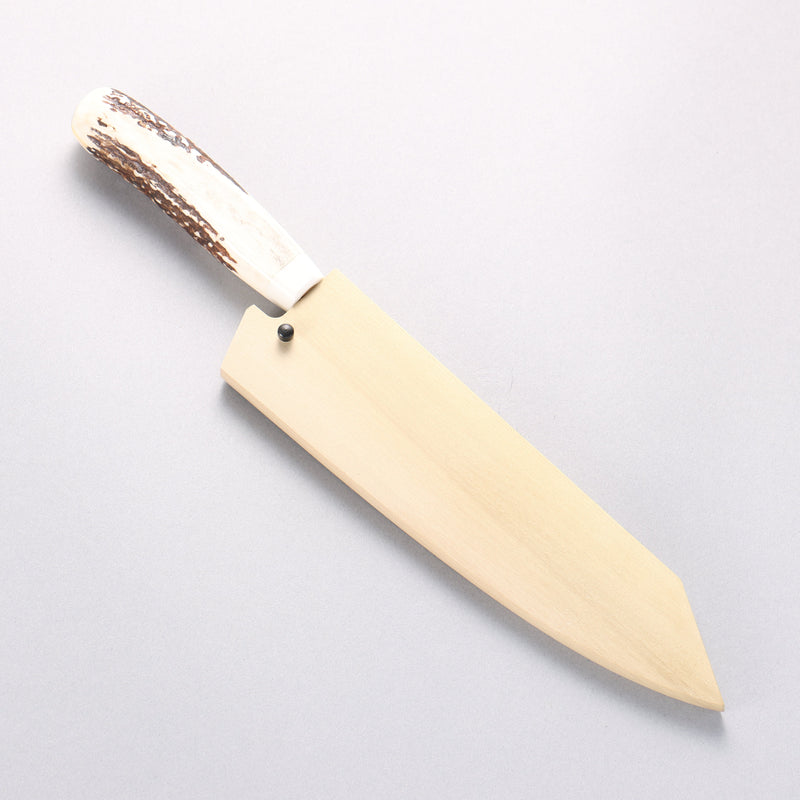 Sakai Takayuki VG10 33 Layer Damascus Kengata Santoku 160mm Cow Bone Handle with Sheath - Japannywholesale