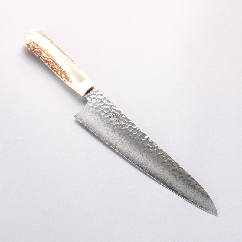 Sakai Takayuki VG10 33 Layer Damascus Gyuto 210mm Cow Bone Handle with Sheath - Japannywholesale
