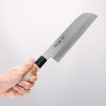 Sakai Takayuki Kasumitogi White Steel Kamagata Usuba Magnolia Handle - Japannywholesale