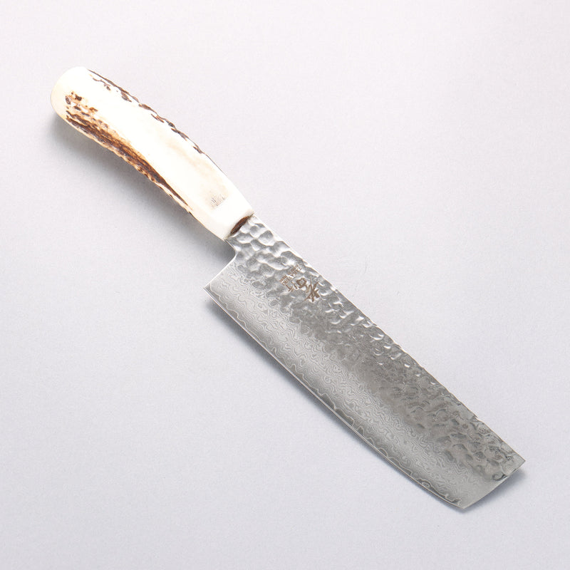 Sakai Takayuki VG10 33 Layer Damascus Nakiri 160mm Cow Bone Handle with Sheath - Japannywholesale