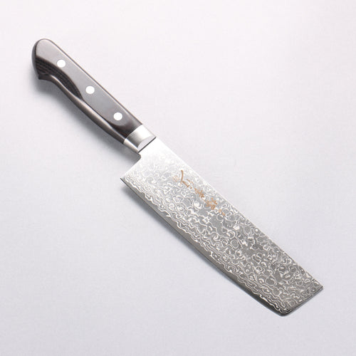 Sakai Takayuki AUS10 45 Layer Mirrored Finish Damascus Nakiri 160mm - Japannywholesale