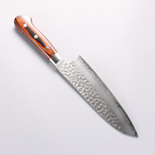 Sakai Takayuki VG10 33 Layer Damascus Santoku  180mm Mahogany Pakka wood Handle