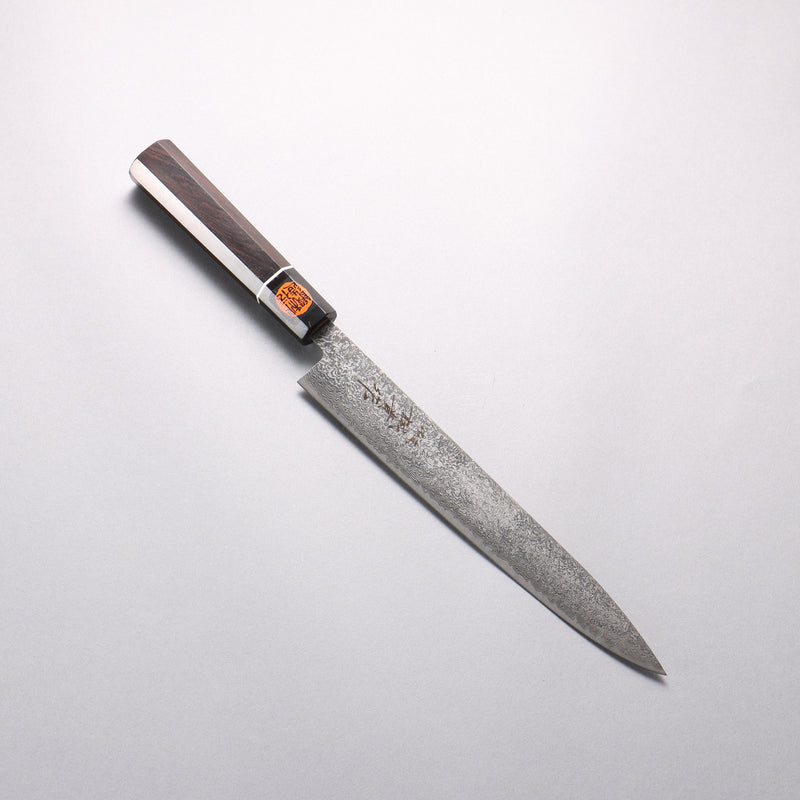 Shigeki Tanaka Habakiri SG2 Damascus Slicer 240mm Ebony Wood Handle - Japannywholesale