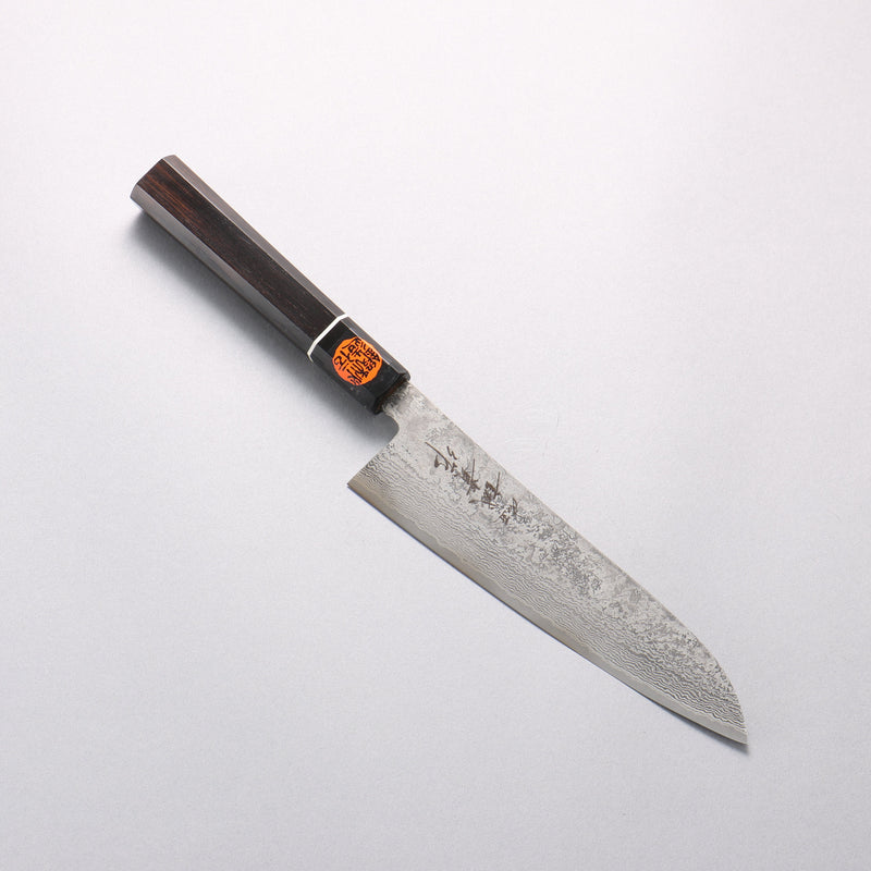 Shigeki Tanaka Habakiri SG2 Damascus Gyuto 180mm Ebony Wood Handle - Japannywholesale