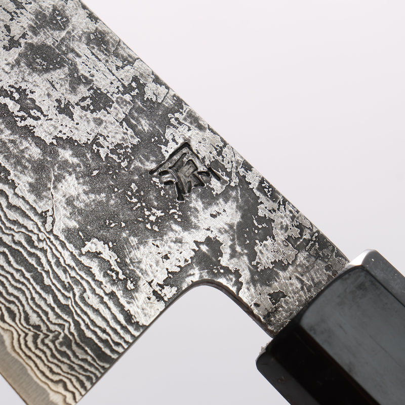 Shigeki Tanaka Habakiri SG2 Damascus Gyuto 180mm Ebony Wood Handle - Japannywholesale