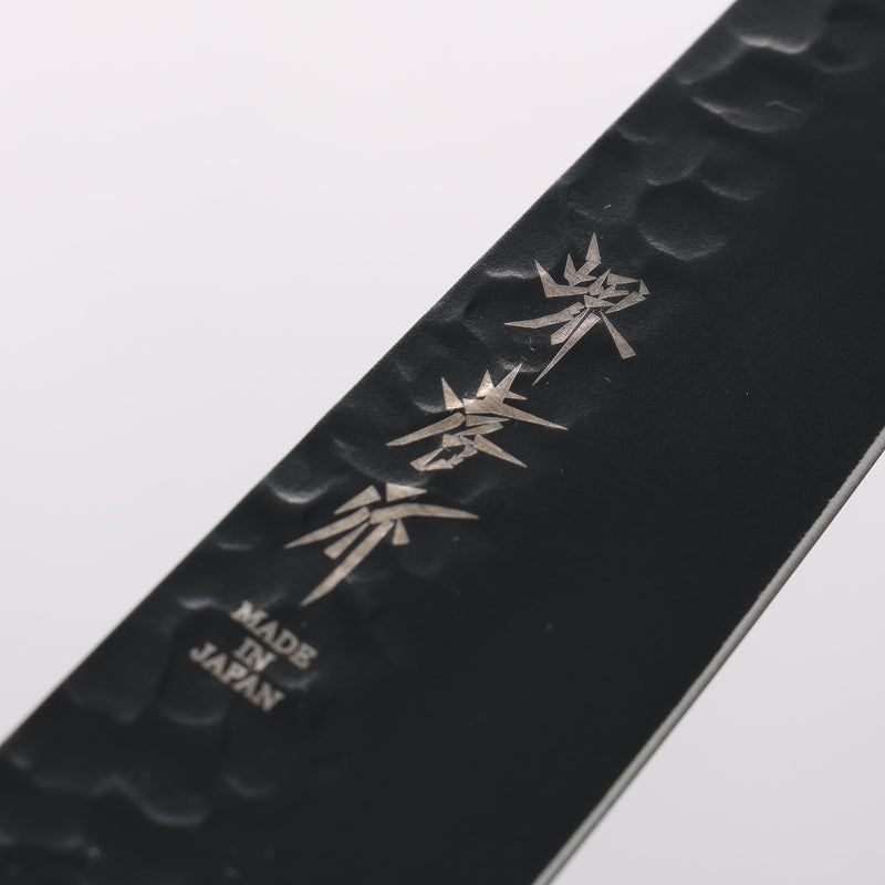 Sakai Takayuki Kurokage VG10 Hammered Teflon Coating Petty-Utility 150mm Live oak Lacquered (Kouseki) Handle - Japannywholesale
