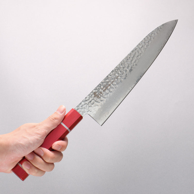 Sakai Takayuki VG10 33 Layer Damascus Gyuto 240mm Live oak Lacquered (Kouseki) Handle - Japannywholesale