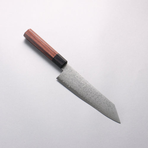 Seisuke VG10 8 Layer Damascus Kiritsuke Santoku 180mm Rosewood (Ferrule: Black Pakka Wood) Handle - Japannywholesale