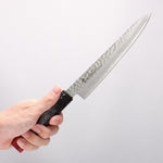 Sakai Takayuki Rinnou VG10 33 Layer Damascus Petty-Utility Japanese Knife 180mm Red Lacquered Handle - Japannywholesale