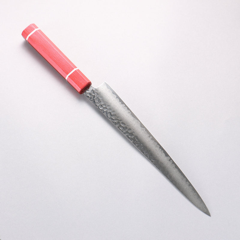 Sakai Takayuki VG10 33 Layer Damascus Sujihiki 240mm Live oak Lacquered (Kouseki) Handle - Japannywholesale