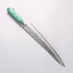 Sakai Takayuki VG10 17 Layer Damascus Sujihiki 240mm Green Pakka wood Handle - Japannywholesale
