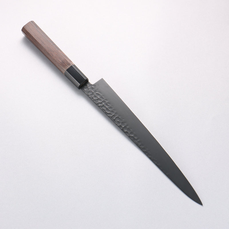 Sakai Takayuki Kurokage VG10 Hammered Teflon Coating Sujihiki 240mm Wenge Handle - Japannywholesale