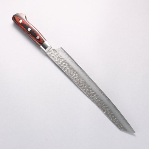 Sakai Takayuki VG10 33 Layer Damascus Kengata Yanagiba 270mm Mahogany Pakka wood Handle - Japannywholesale