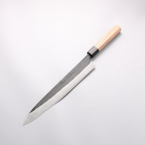 Nao Yamamoto White Steel No.2 Black Finished Sujihiki 270mm Walnut Handle - Japannywholesale