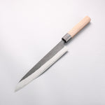 Nao Yamamoto White Steel No.2 Black Finished Sujihiki 240mm Walnut Handle - Japannywholesale