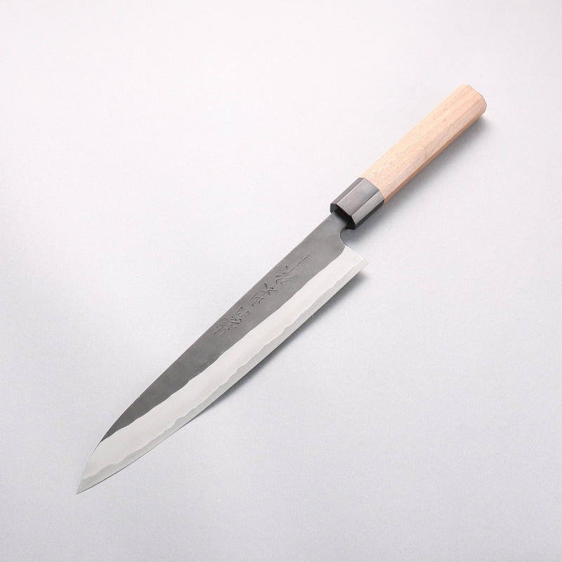 Nao Yamamoto White Steel No.2 Black Finished Sujihiki 240mm Walnut Handle - Japannywholesale