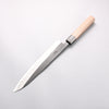 Nao Yamamoto White Steel No.2 Black Finished Sujihiki 240mm Walnut Handle - Japannywholesale