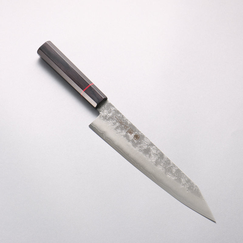 Higuchi Silver Steel No.3 Nashiji Kiritsuke Gyuto 210mm Black Pakka wood Handle - Japannywholesale