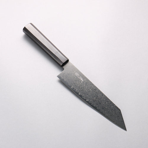 Seisuke Dark Horse SG2 Black Damascus Kiritsuke Santoku 180mm Black Pakka wood Handle - Japannywholesale