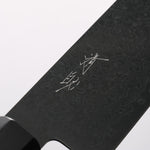 Seisuke Dark Horse SG2 Black Damascus Kiritsuke Santoku 180mm Black Pakka wood Handle - Japannywholesale
