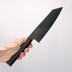 Seisuke Dark Horse SG2 Black Damascus Kiritsuke Santoku 180mm Black Pakka wood Handle - Japannywholesale