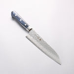 Higuchi VG10 Hammered Damascus Santoku 180mm Navy blue Pakka wood Handle - Japannywholesale