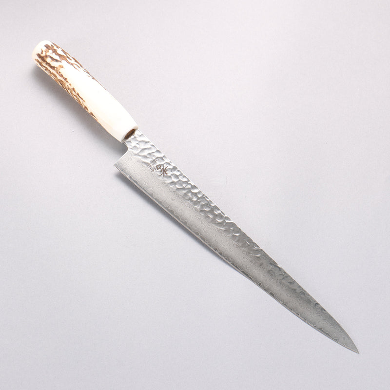 Sakai Takayuki VG10 33 Layer Damascus Sujihiki 240mm Cow Bone Handle with Sheath - Japannywholesale