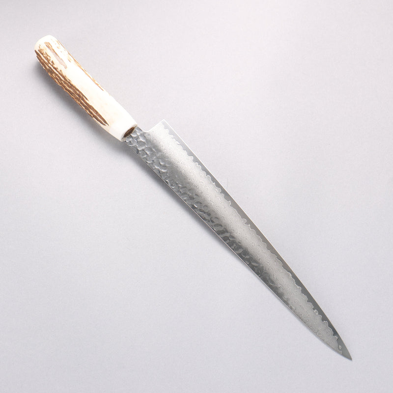 Sakai Takayuki VG10 33 Layer Damascus Sujihiki 240mm Cow Bone Handle with Sheath - Japannywholesale