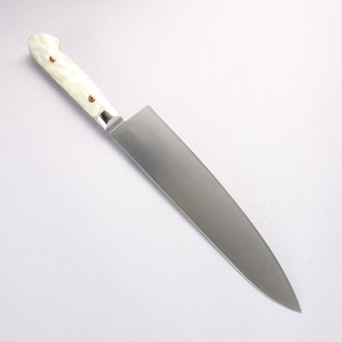 Sakai Takayuki Grand Chef SP Uddeholm Swedish stain-resistant steel Gyuto Salmon 240mm SP Type III (Pearl) Handle - Japannywholesale