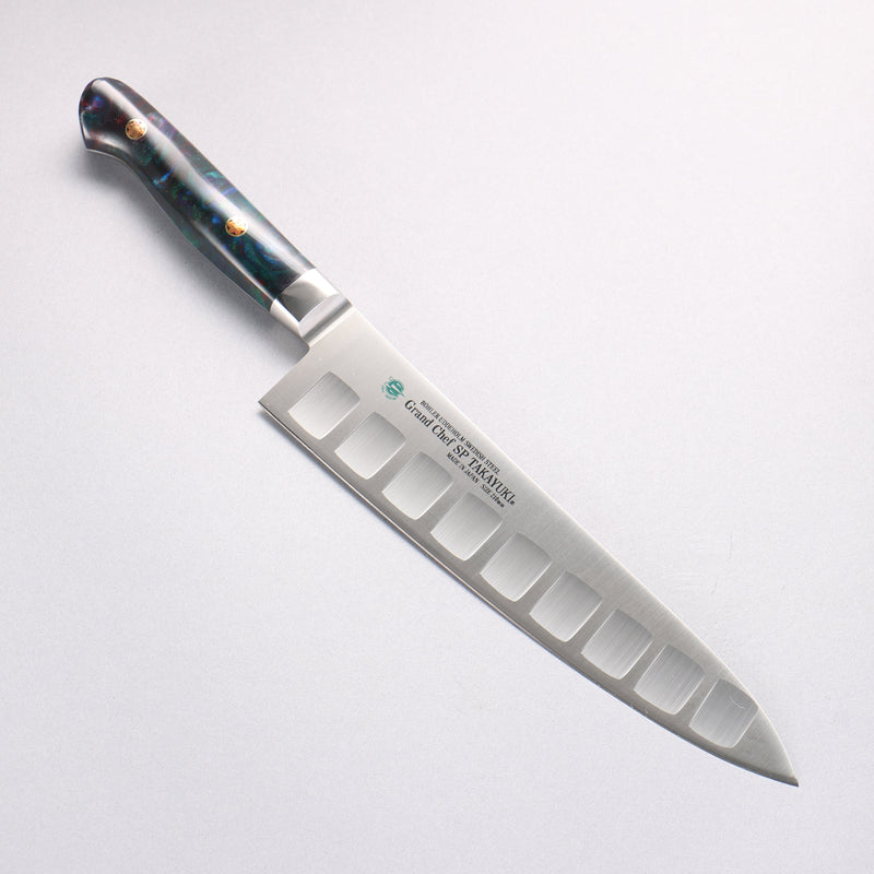 Sakai Takayuki Grand Chef SP Uddeholm Swedish stain-resistant steel Gyuto Salmon 210mm SP Type III (Galaxy) Handle - Japannywholesale