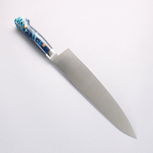 Sakai Takayuki Grand Chef SP Uddeholm Swedish stain-resistant steel Gyuto Salmon 240mm SP Type III (Ocean) Handle - Japannywholesale