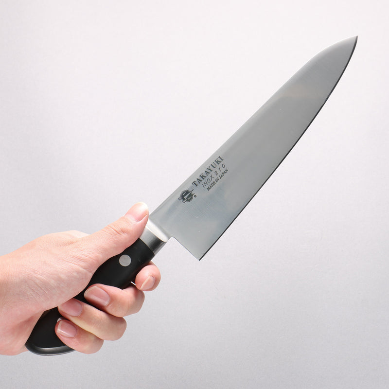 Sakai Takayuki INOX Molybdenum Gyuto 210mm POM Resin Handle - Japannywholesale